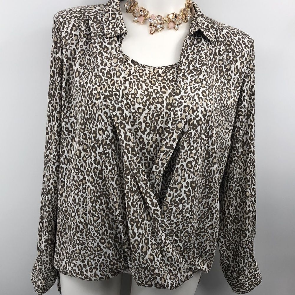 Investments animal print cross body top